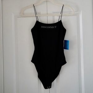 Black “Disconnect” Bodysuit